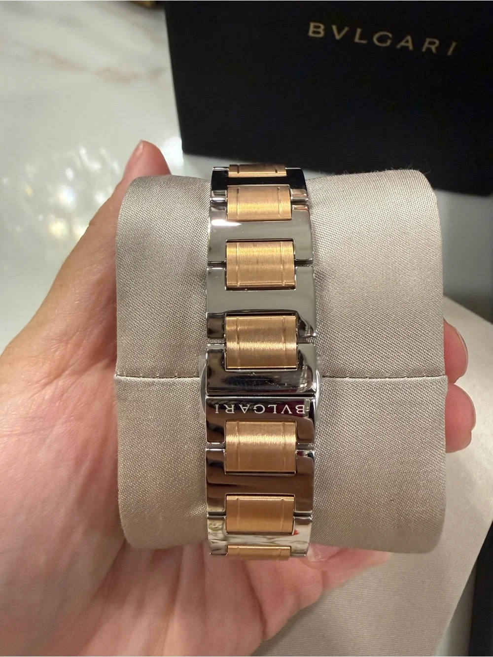 Bulgari Two-Tone Gold & Brown Dial Watch